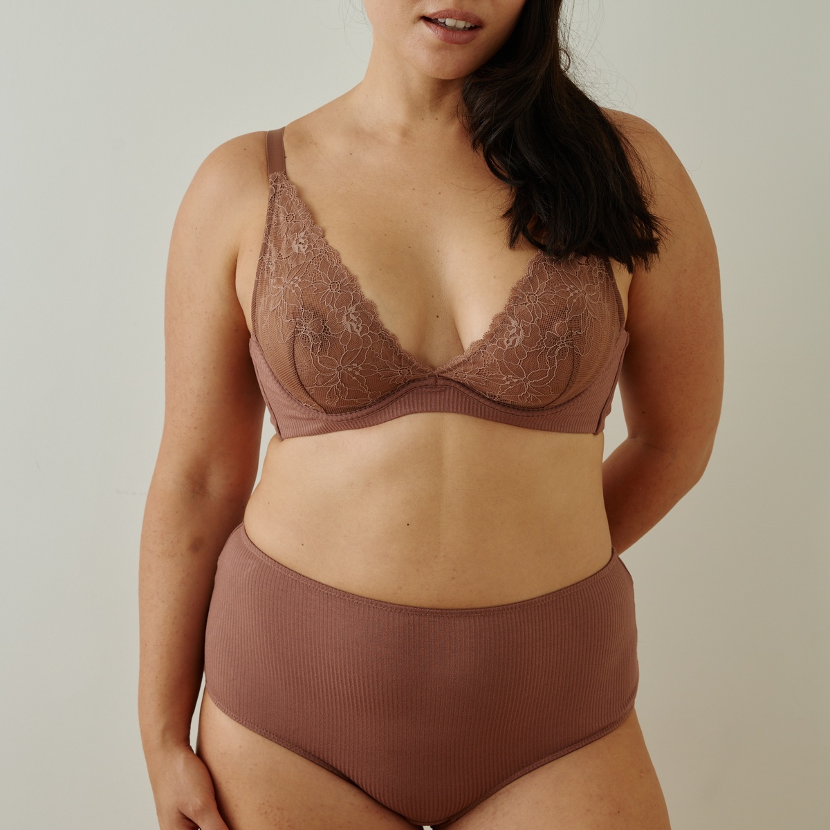 Culotte haute Colombe marron, VARIANCE