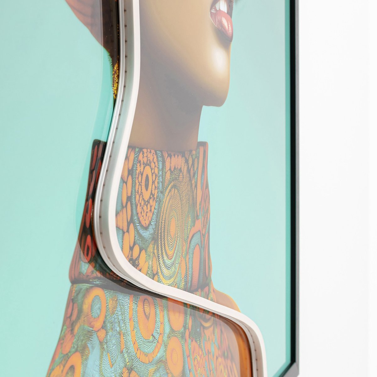Tableau LED femme chapeau jaune, KARE DESIGN