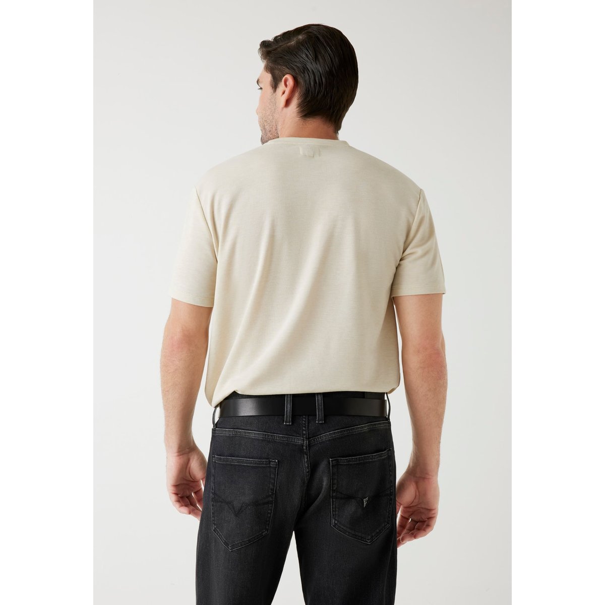 T-Shirt En Mélange De Laine crème, GUESS