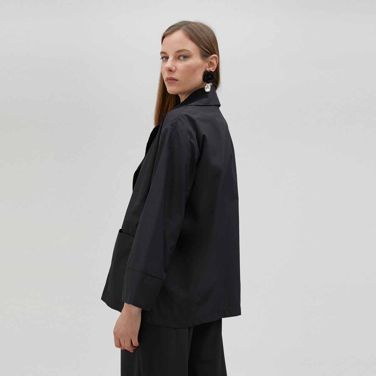 Blazer à manches Kimono longues noir, LOLA CASADEMUNT