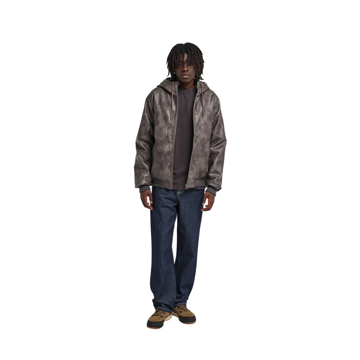 Veste bomber HOODED BOMBER JACKET marron marble off black, ELEMENT
