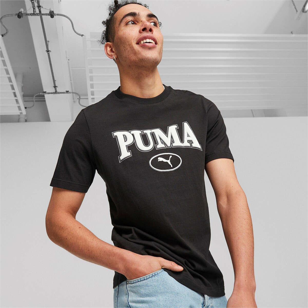 T-shirt gros logo noir, PUMA