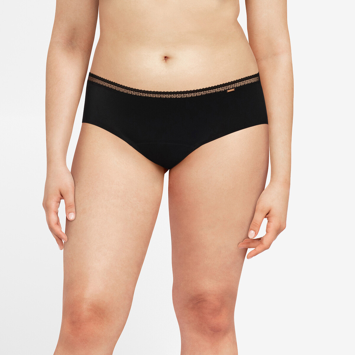 Culotte menstruelle Eco cycle Lace flux abondant noir, CHANTELLE