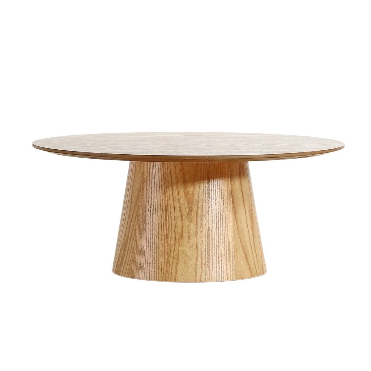Table basse D80 cm placage chêne naturel clair, ZAGO