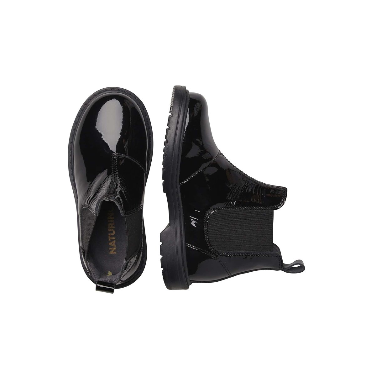 Bottines En Vernis Piccadilly noir, NATURINO