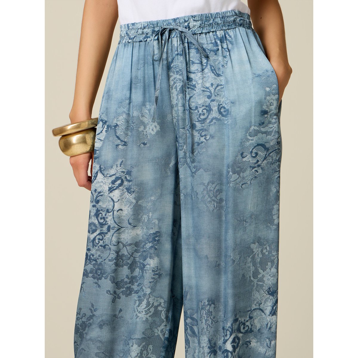 Pantalon palazzo light - blue, OLTRE
