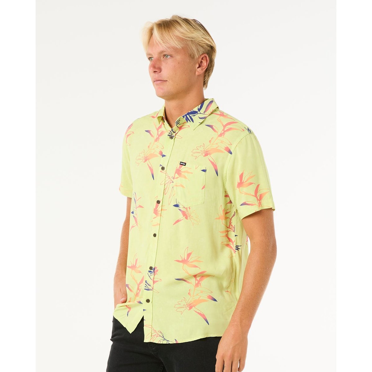 Chemise FUN TIMES S/S SHIRT lavage à la chaux, RIP CURL