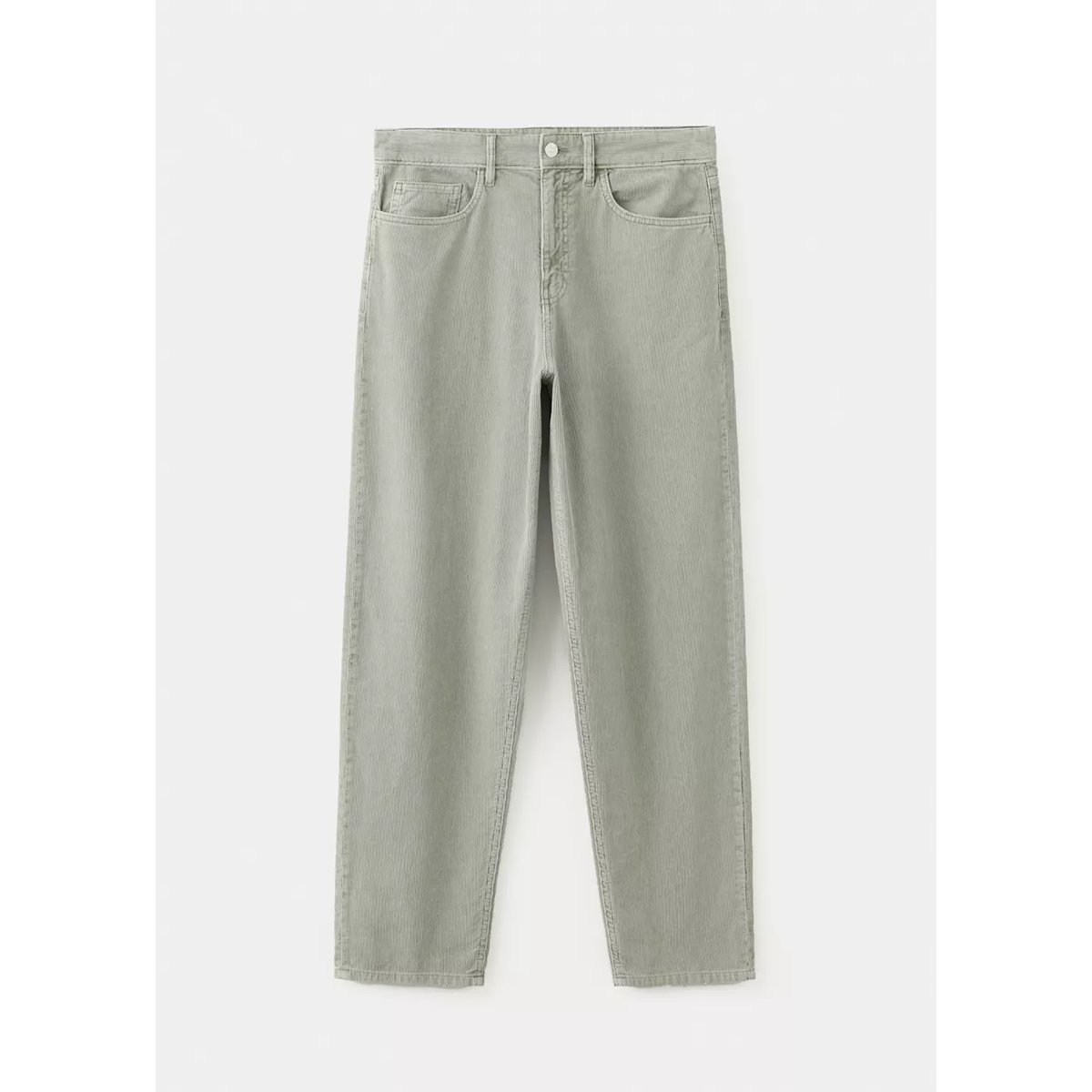 Jean droit en velours côtelé kaki, MANGO TEEN