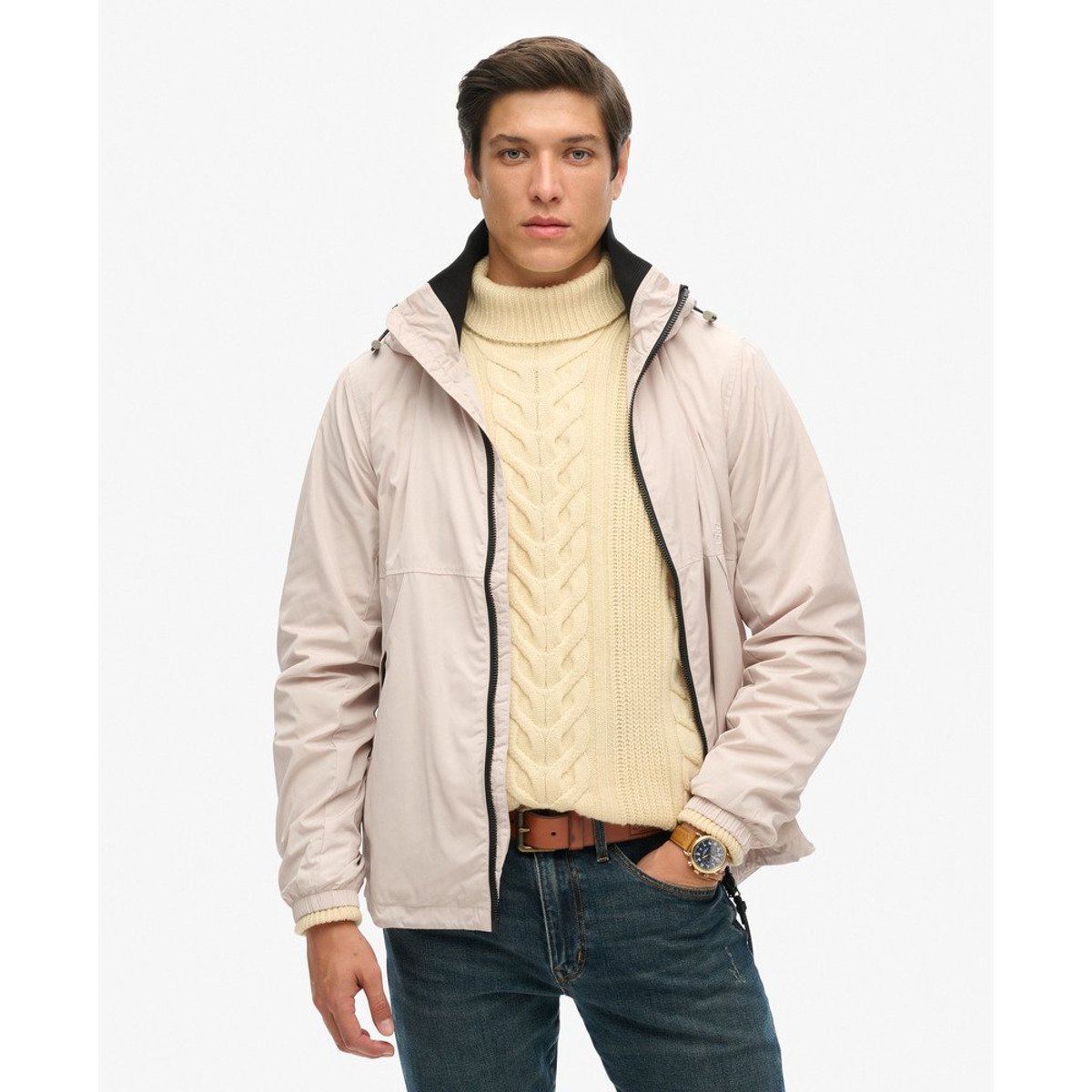 Veste à capuche SD Windbreaker gris château, SUPERDRY