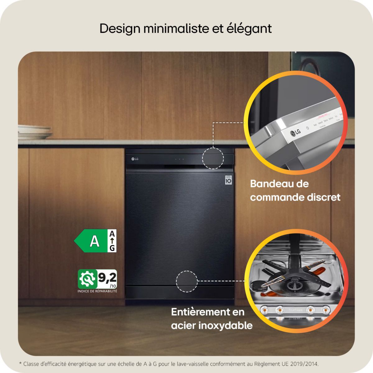 Lave vaisselle 60 cm DF587HMS couleur unique, LG