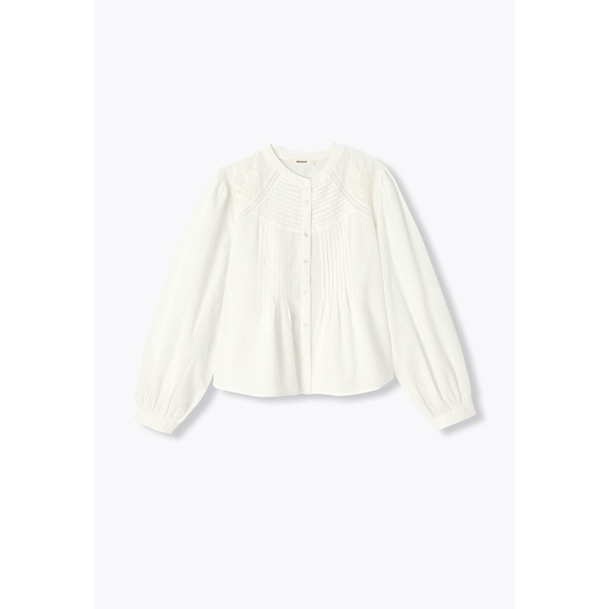 Blouse plissée romantique ecru, PROMOD