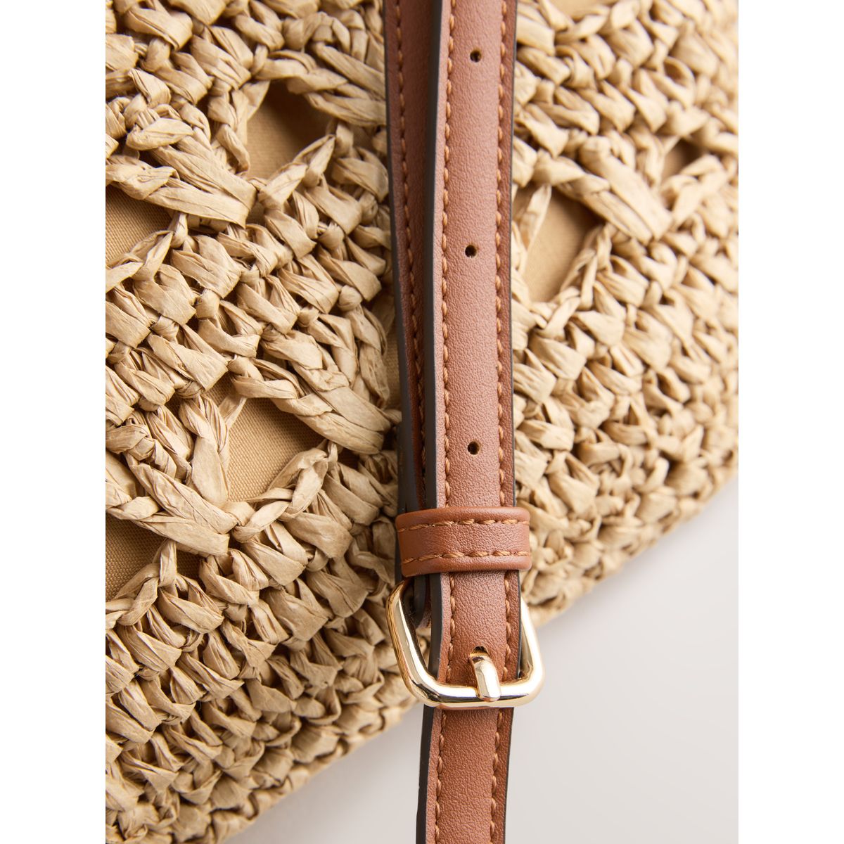Sac à bandoulière effet raphia naturel, NEXT