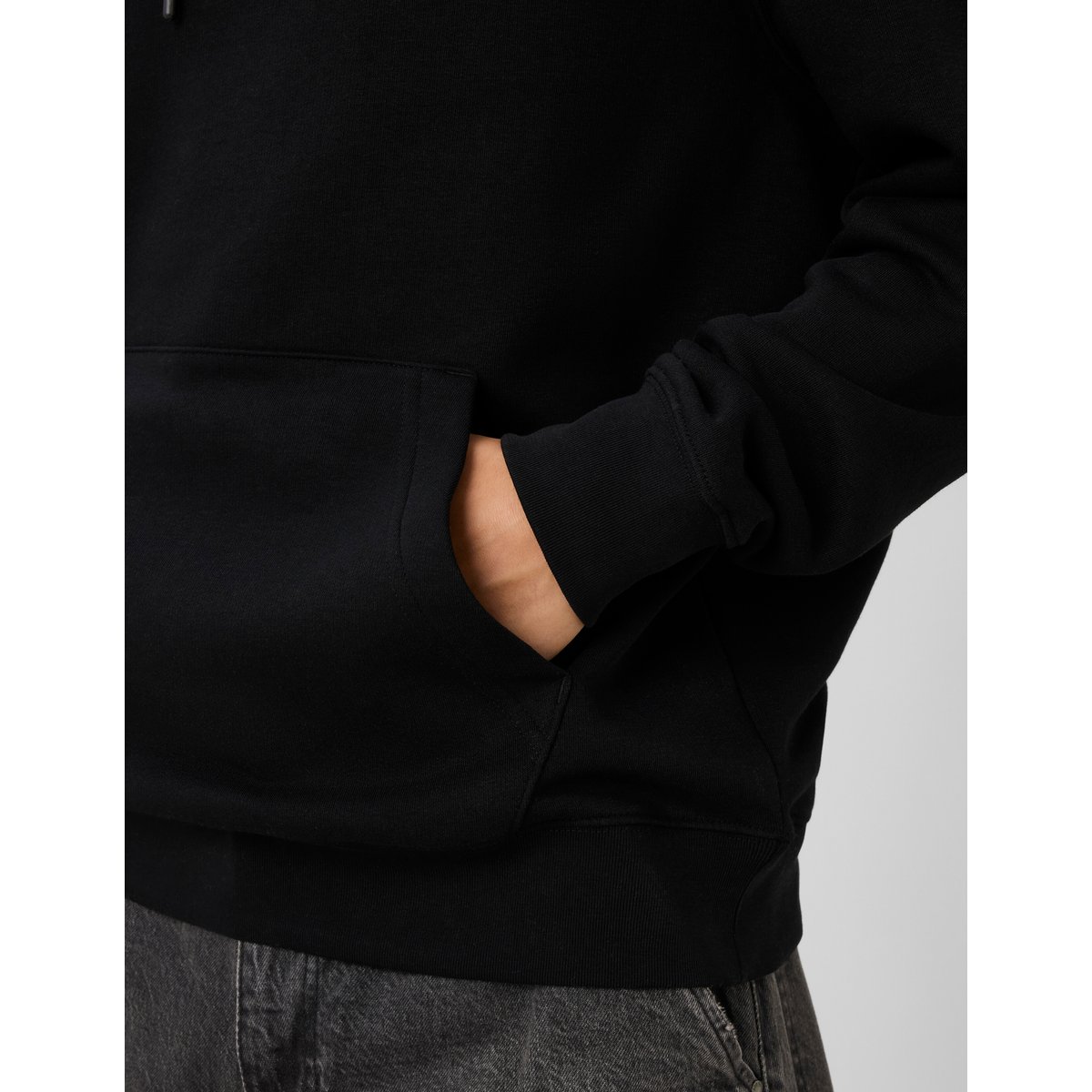 Sweat imprimé devant/dos noir, BZB