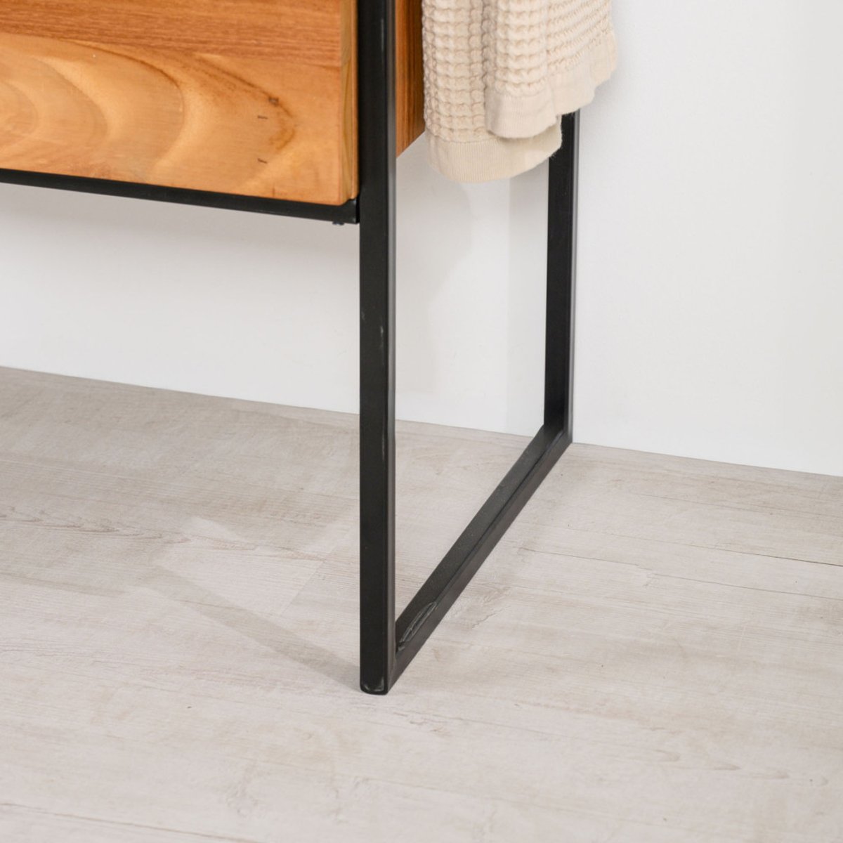 Meuble salle de bain en teck et céramique Vila 80cm naturel, WANDA COLLECTION