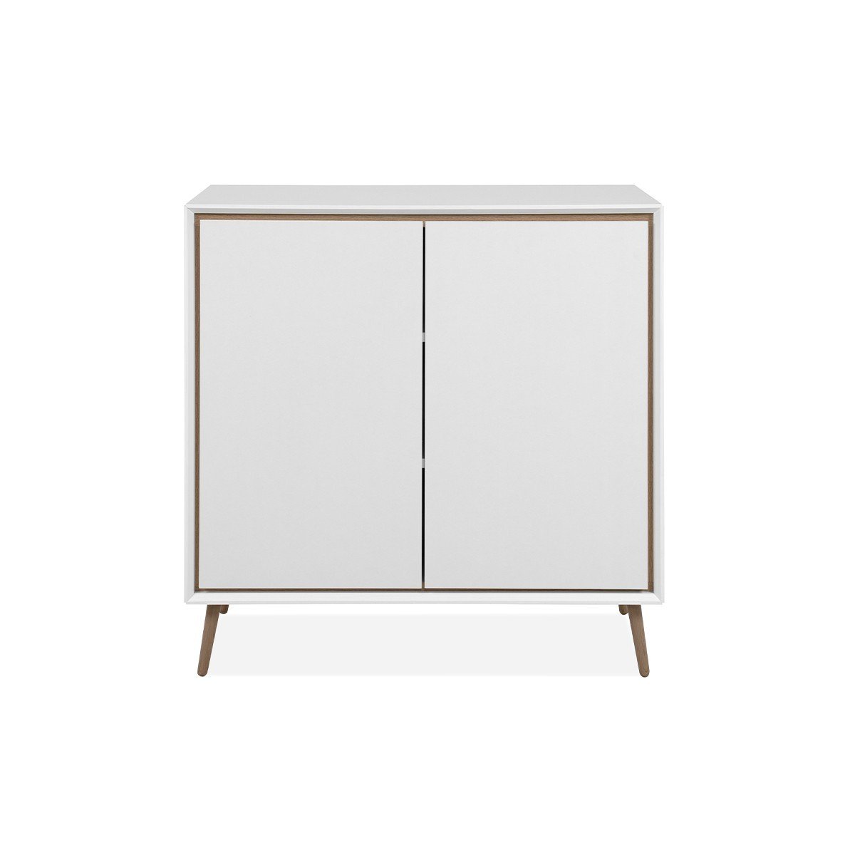 Buffet 2 Portes L90 cm - ARONA chêne artisan / blanc, CALICOSY