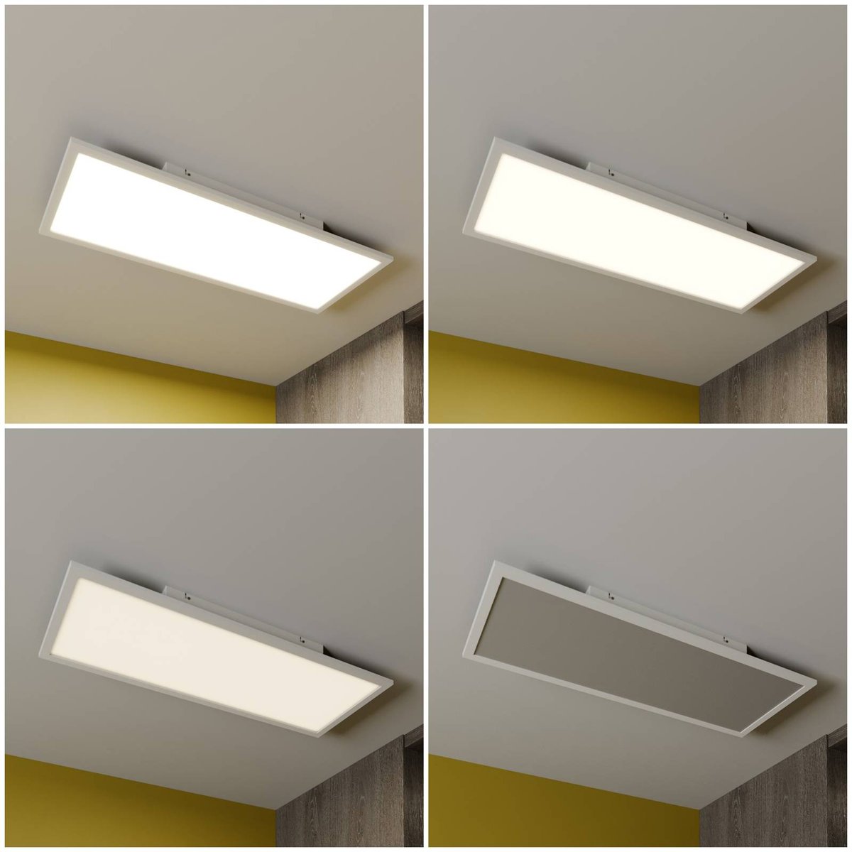 Plafonnier  moderneLED, Luay blanc, LINDBY