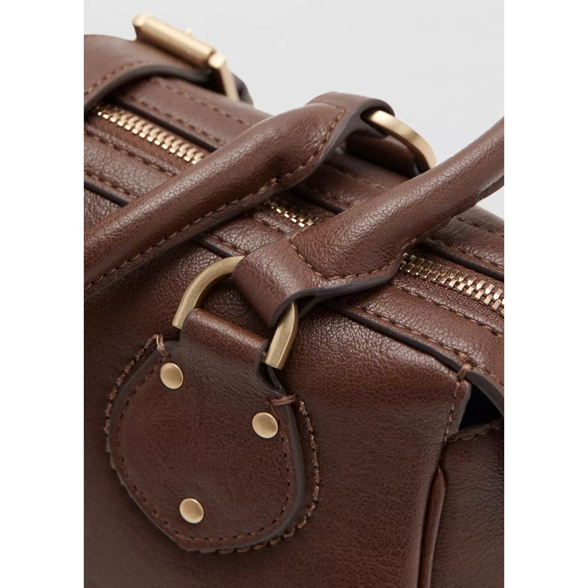 Sac bowling à boucle marron, MANGO
