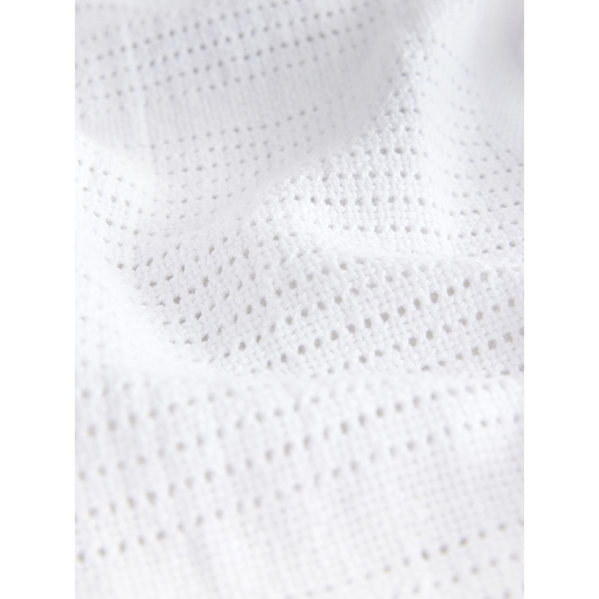 Couverture bébé alvéolée en coton, lot de 2 blanc, NEXT