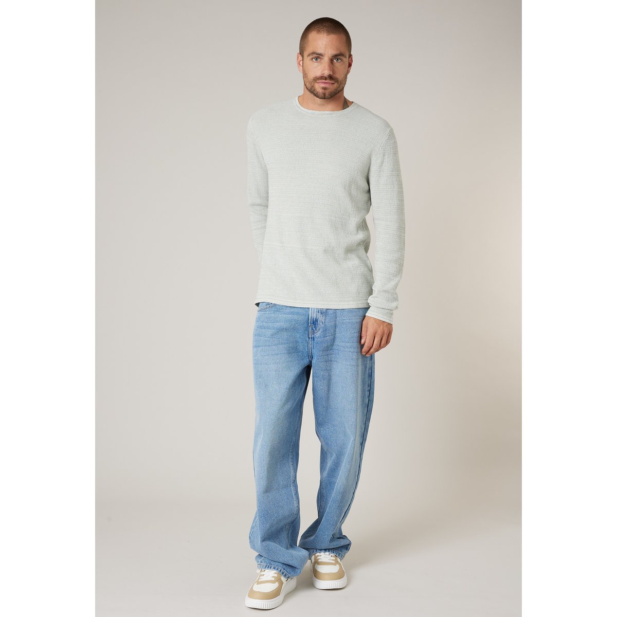Pull homme en 100% coton ROHAN tilleul, DEELUXE