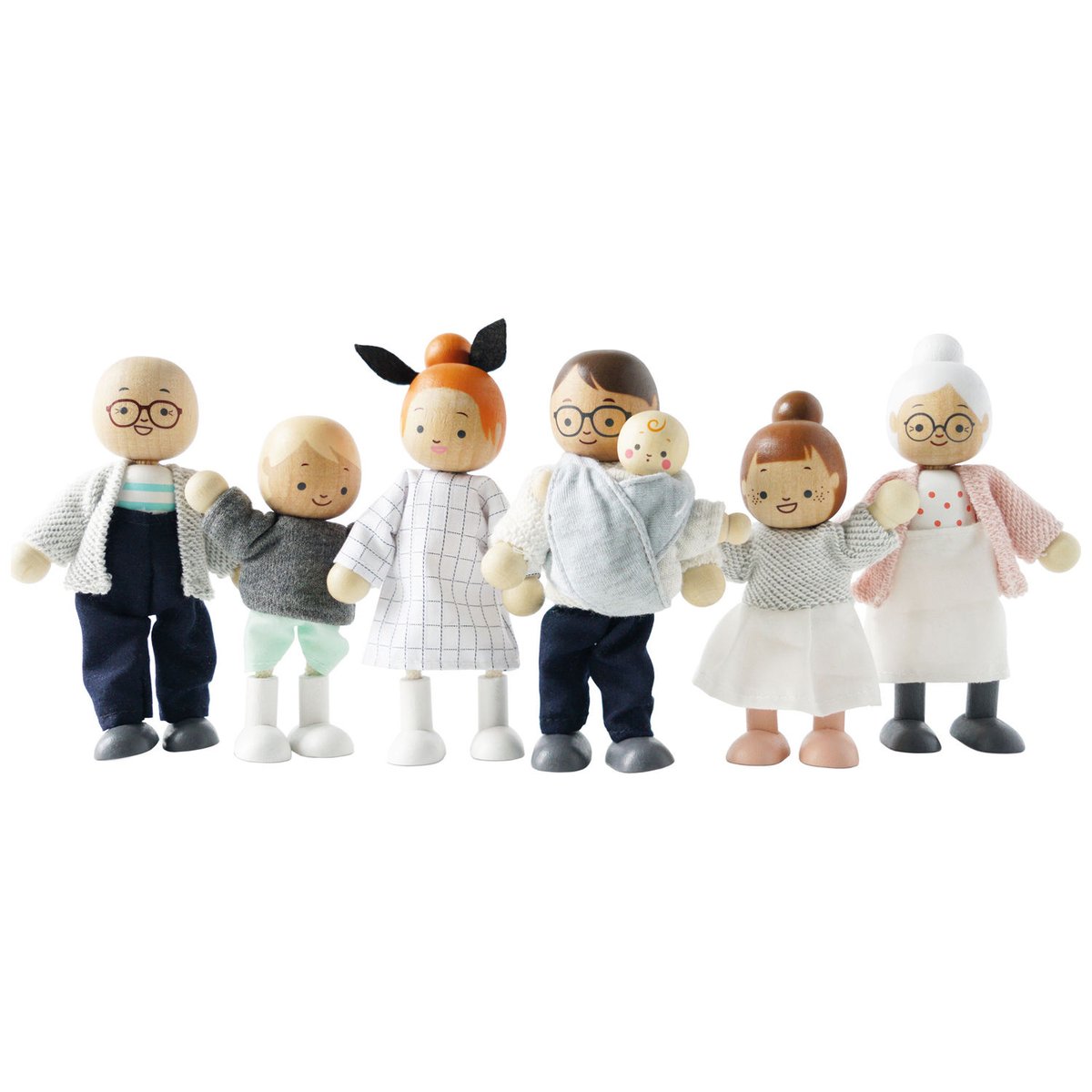 Famille de poupées multicolore, LE TOY VAN