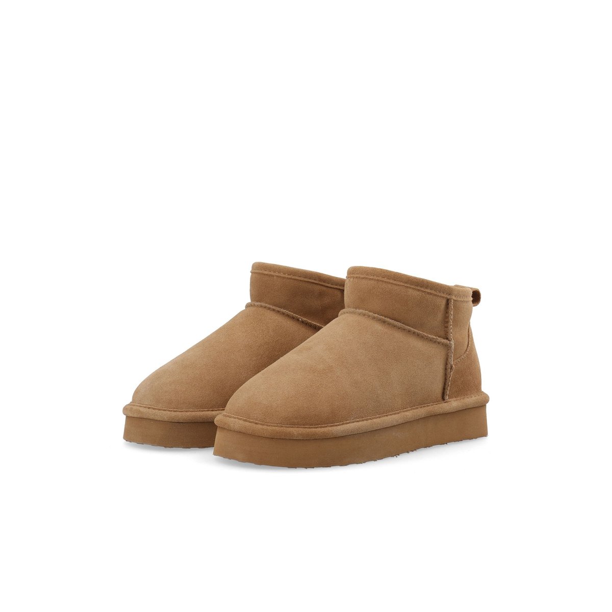 Bottes Flatform cognac, BIANCO