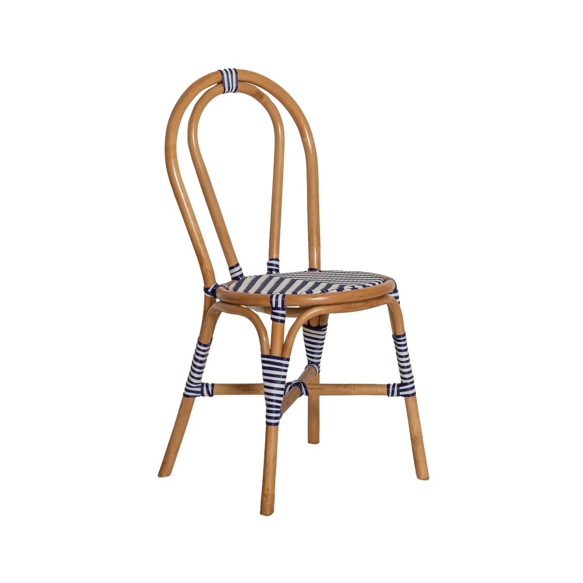 Lot de 2 chaises en rotin ELYNNE bleu, MADE IN MEUBLES 