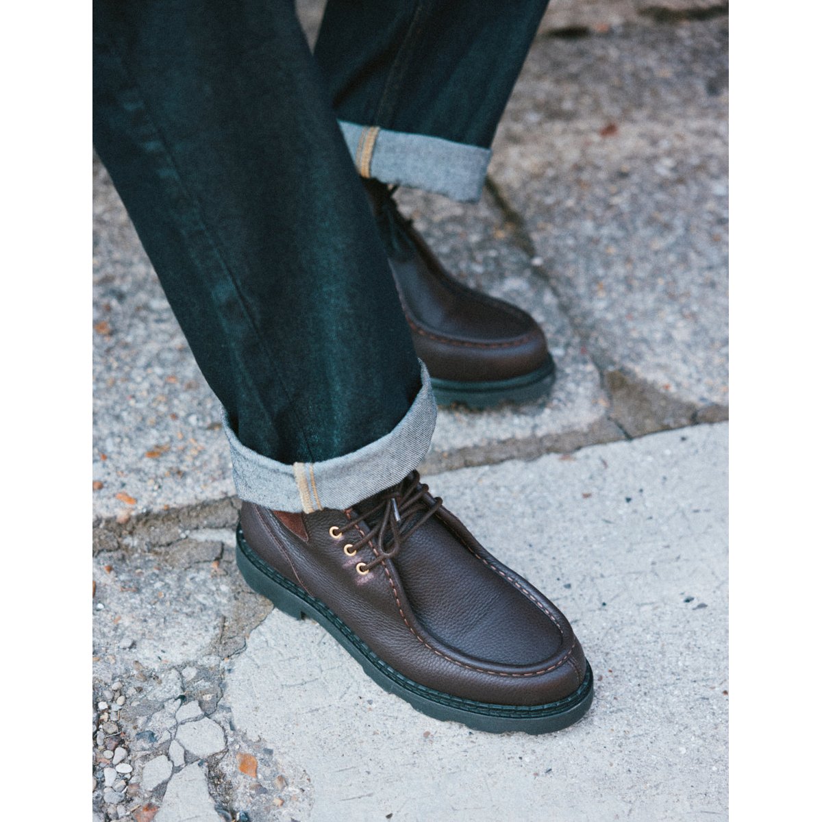 Bottines MOPA cuir grainé marron, ODAJE