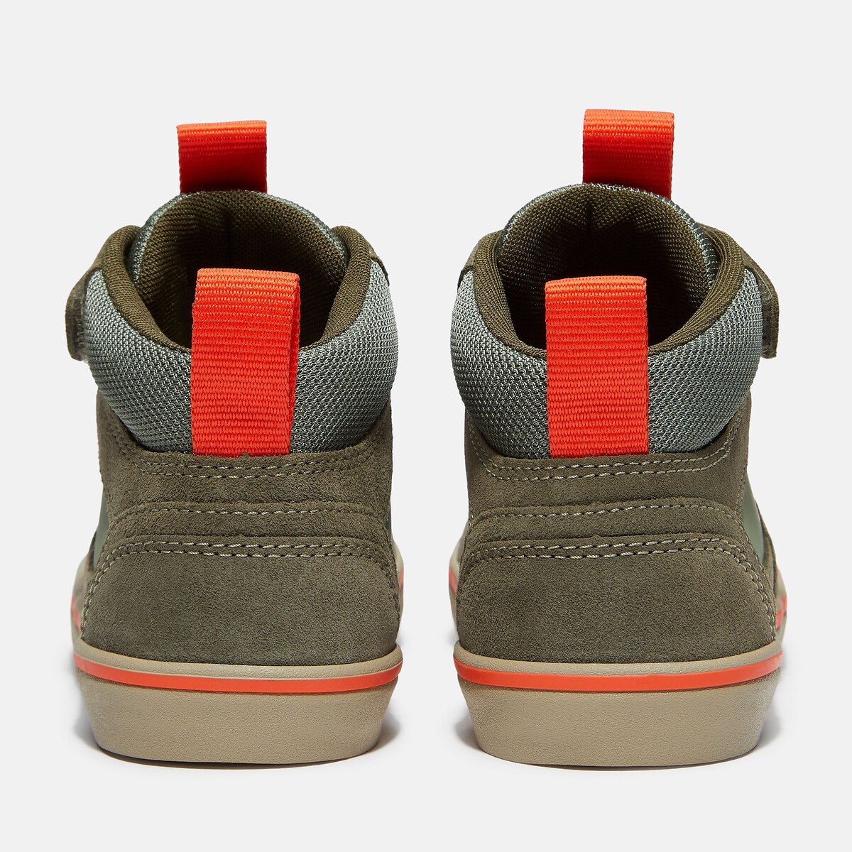 Baskets en cuir, à lacets élastiqués, STONE JUMP MID HOOK & LOOP kaki, TIMBERLAND