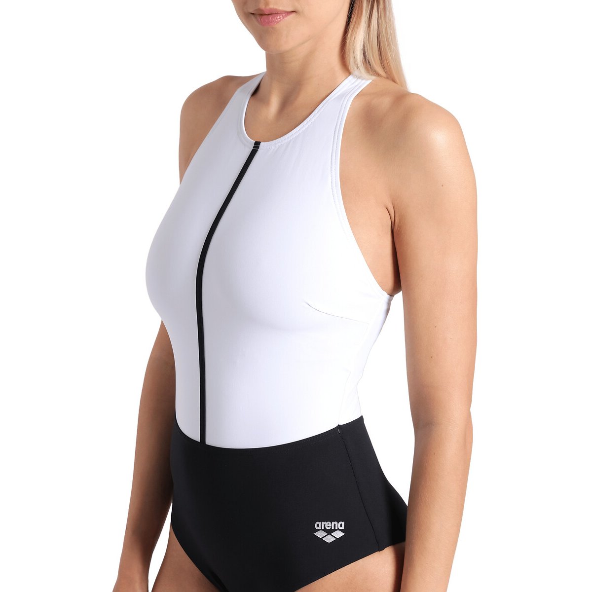 Maillot de bain 1 pièce Silvia Shapewear noir/blanc, ARENA