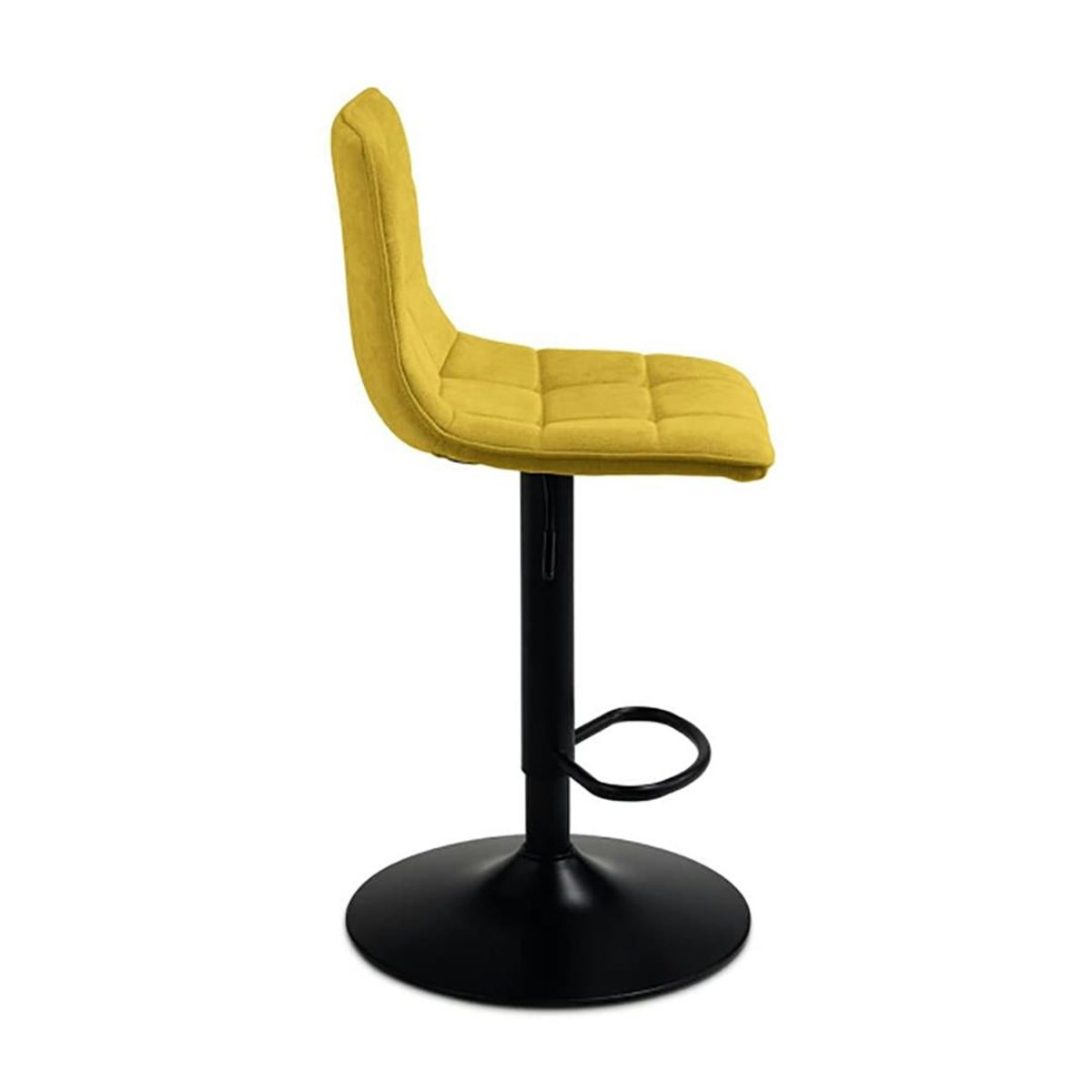 Chaise de bar réglable en tissu (lot de 2) LORA moutarde, PIER IMPORT