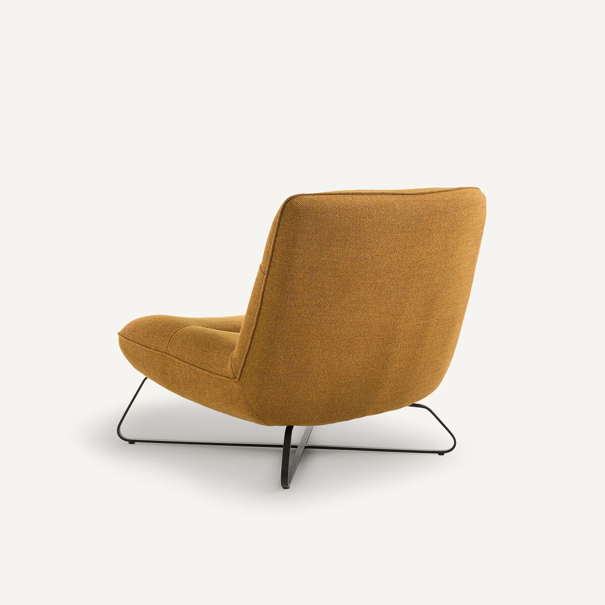 Fauteuil tissu natté chiné, Helma miel ambré, AM.PM