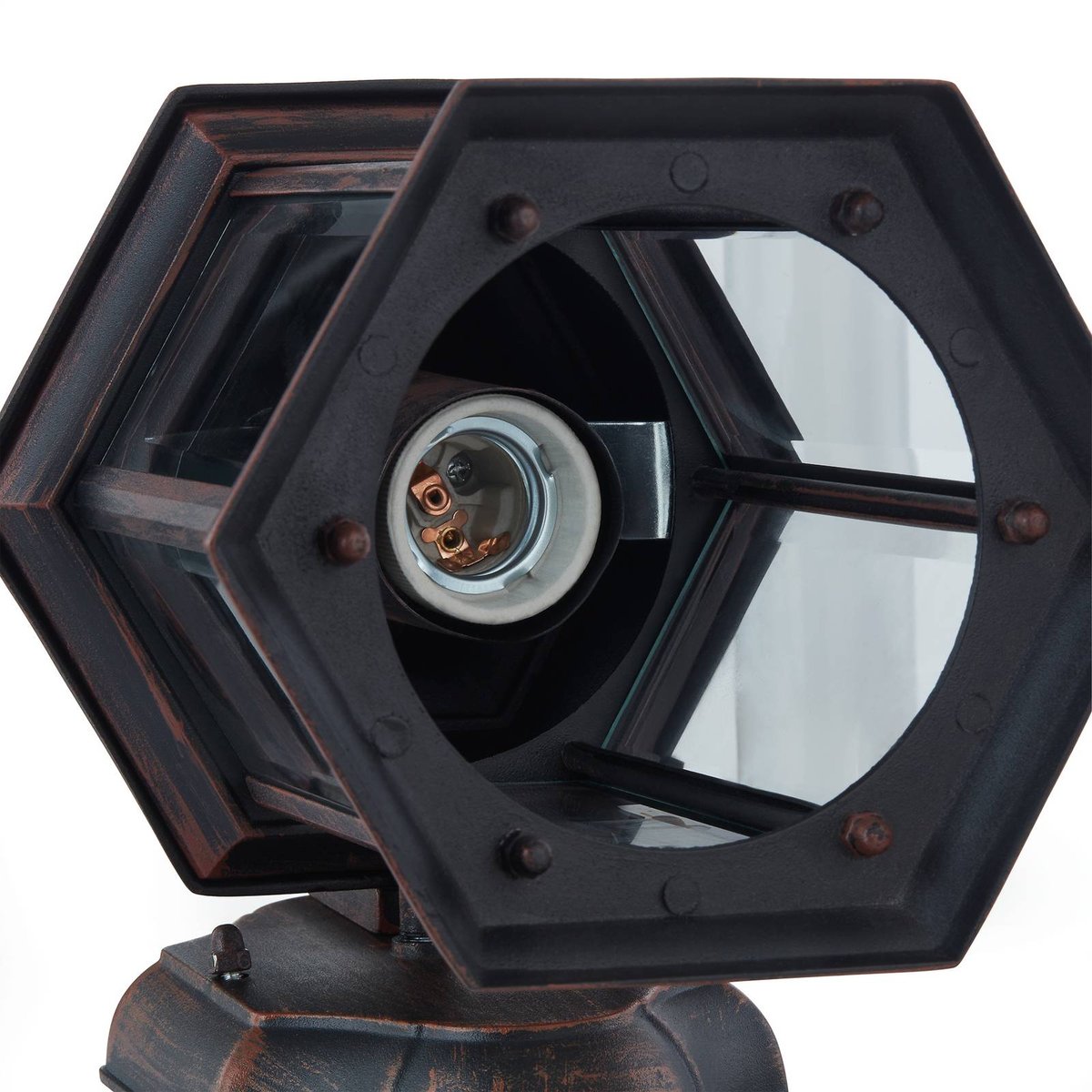 Applique extérieure en aluminium industriel rouille, clair, LINDBY