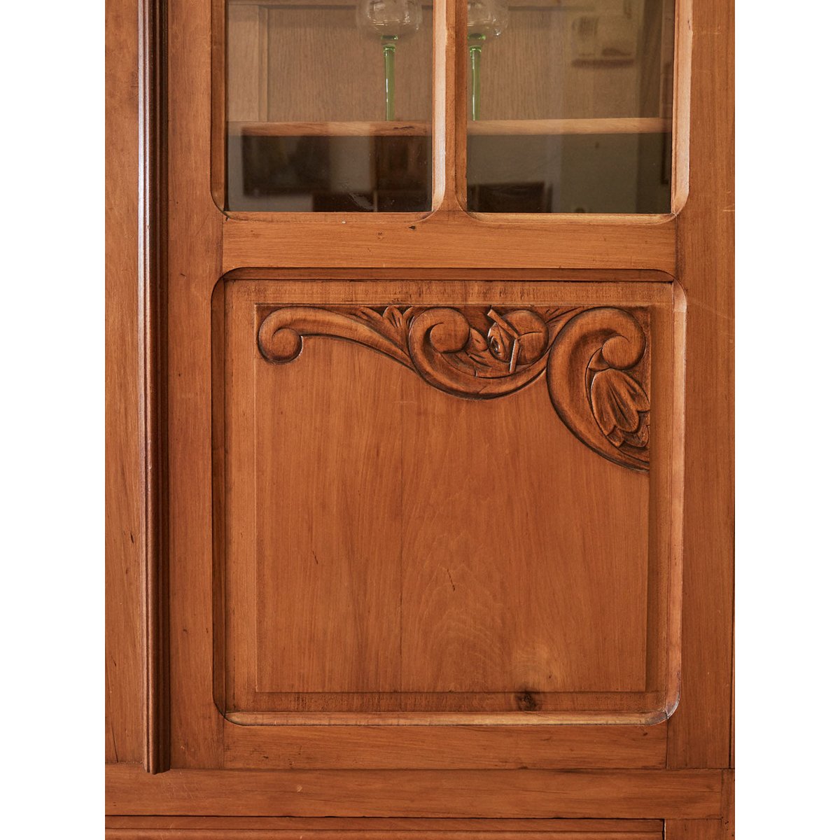 Vitrine Art déco en bois Victoria N°1288 - Bon état transparent, DEBONGOUT