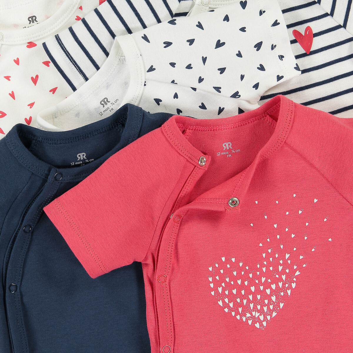Confezione da 5 body neonato in cotone assortiti , LA REDOUTE COLLECTIONS