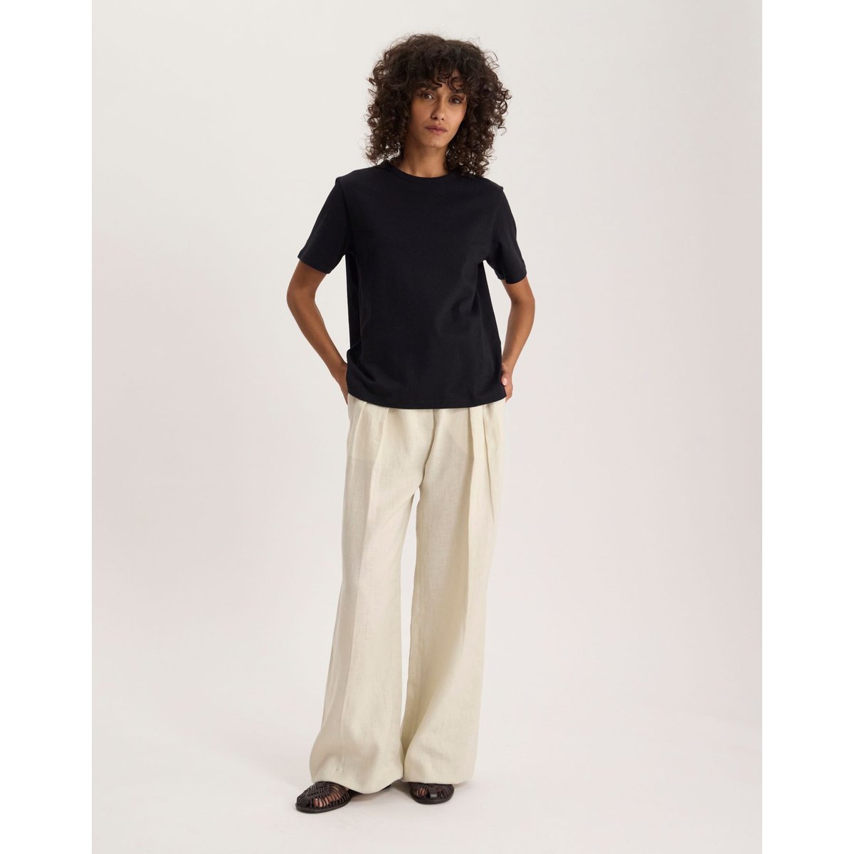 T-shirt Eliott en coton noir, INES DE LA FRESSANGE PARIS