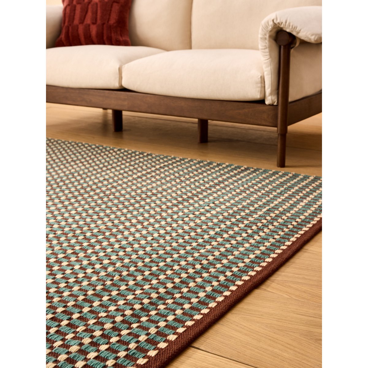 Tapis de salon et chambre moderne CINDER bleu, NOVATREND