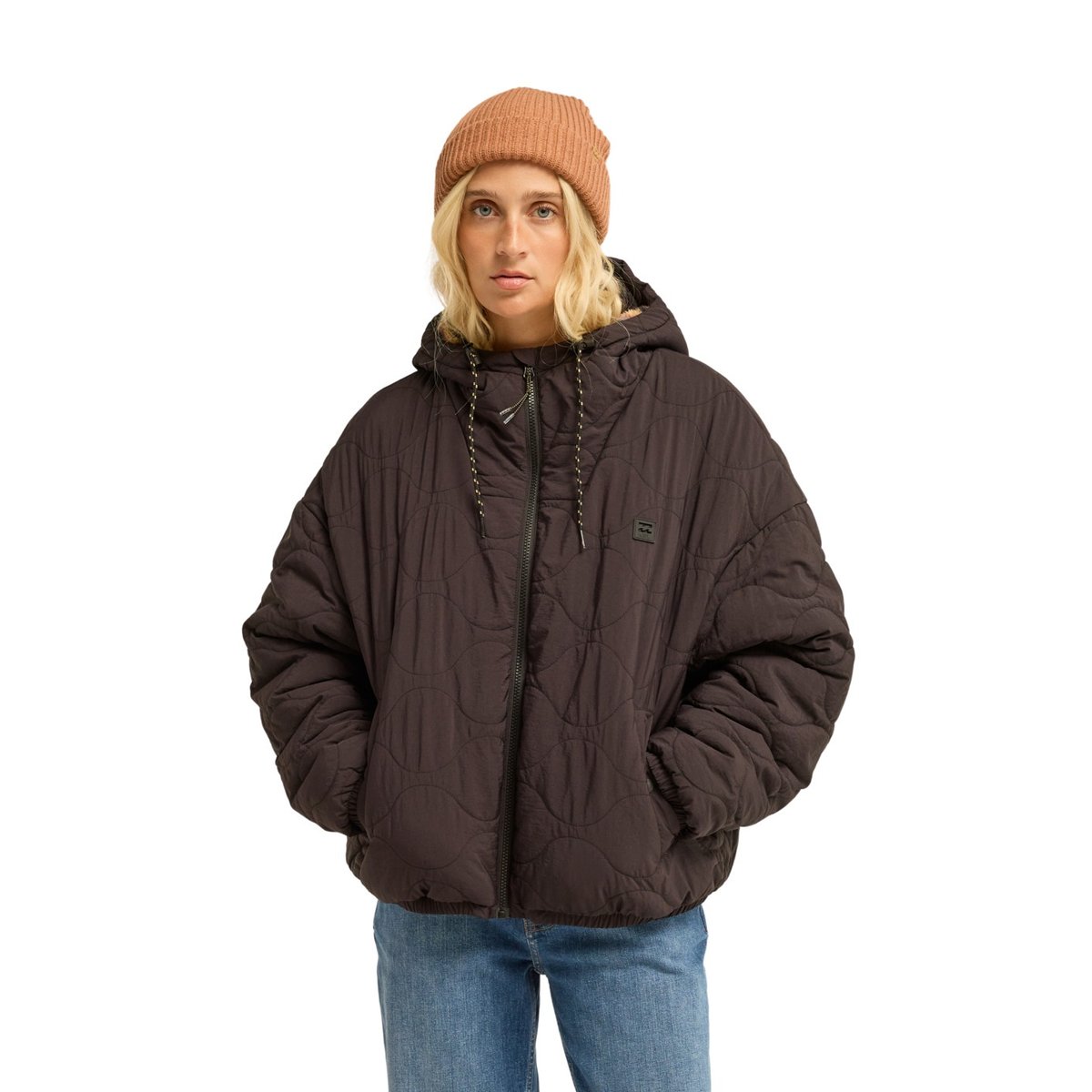 Doudoune à capuche FALL CAMPER noir black pebble, BILLABONG
