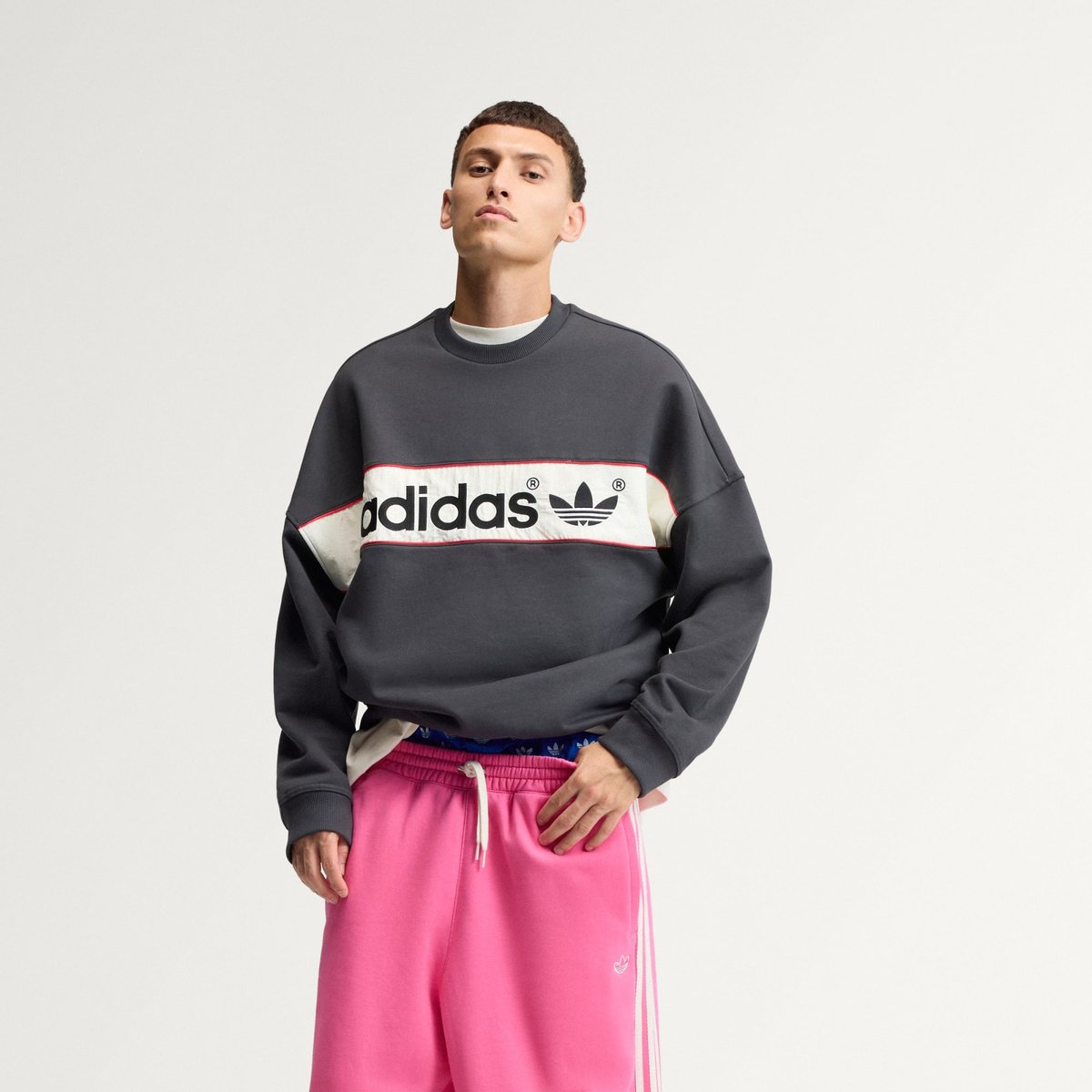 Sweat-Shirt Col Ras-Du-Cou Adisignature Ny noir, adidas Originals