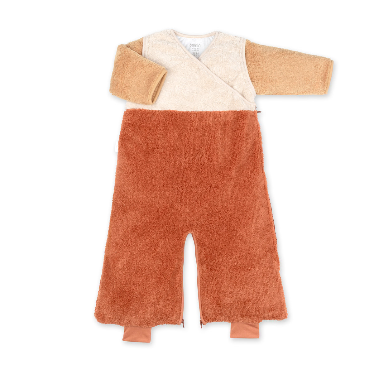 Gigoteuse jambes séparables hiver - TOG 2.5 Chaud tout doux noisette tricolore, BEMINI