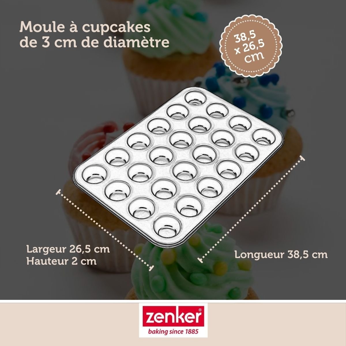 Set de 4 ustensiles de pâtisserie moule à gâteaux bol et spatule noir, ZENKER
