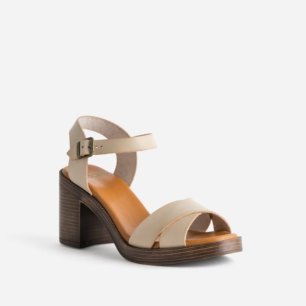 Sandale À Talon en cuir TALIGA beige multi, ERAM