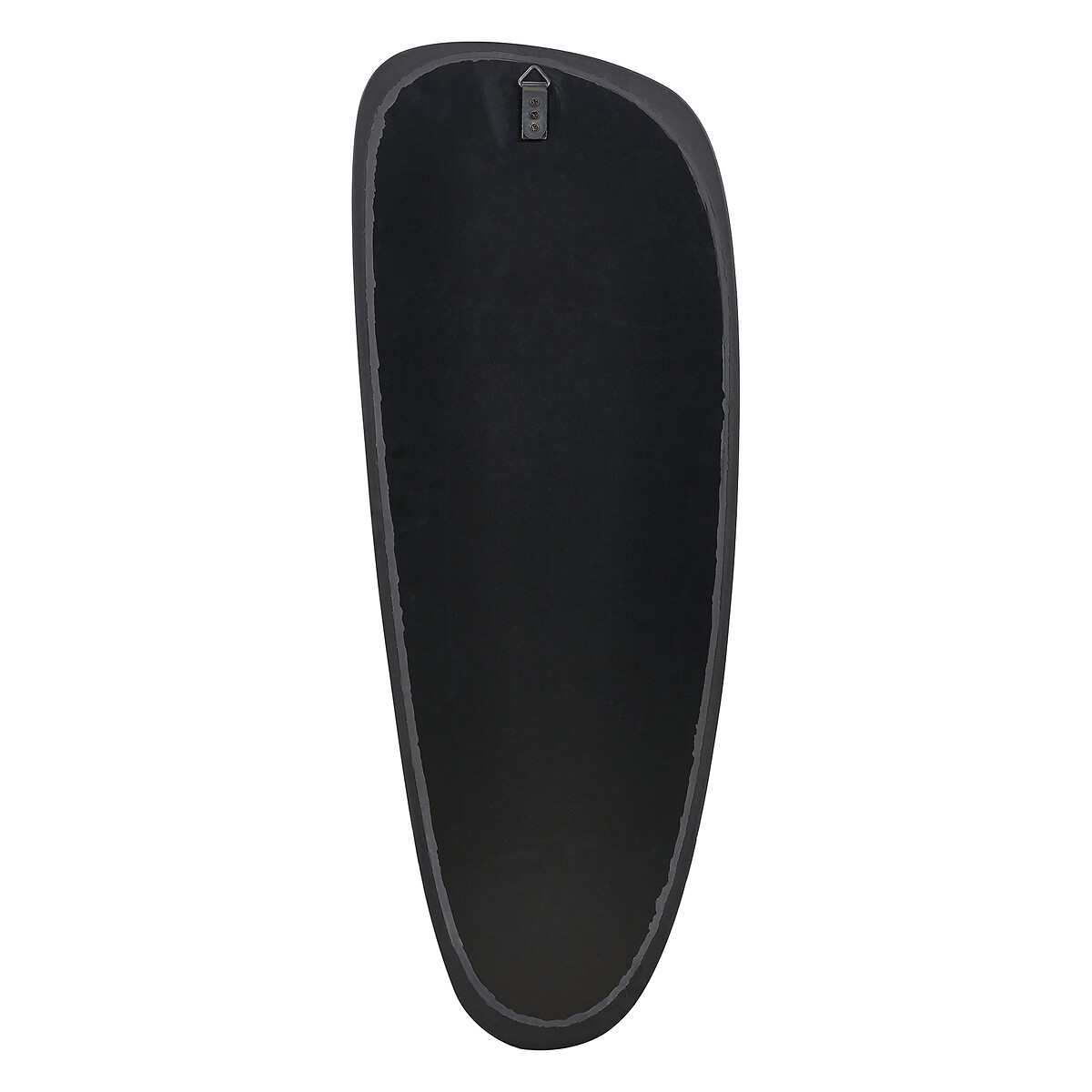 33x90cm Black Wood Veneer Teardrop Shaped Wall Mirror black, ÉDITÉ