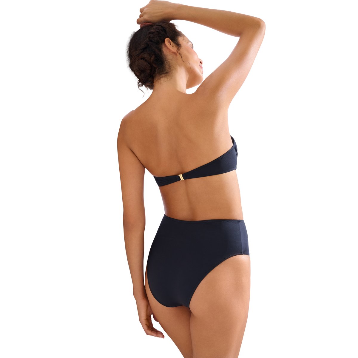 Haut maillot de bain bandeau balconnet préformé PALMA noir, LISCA