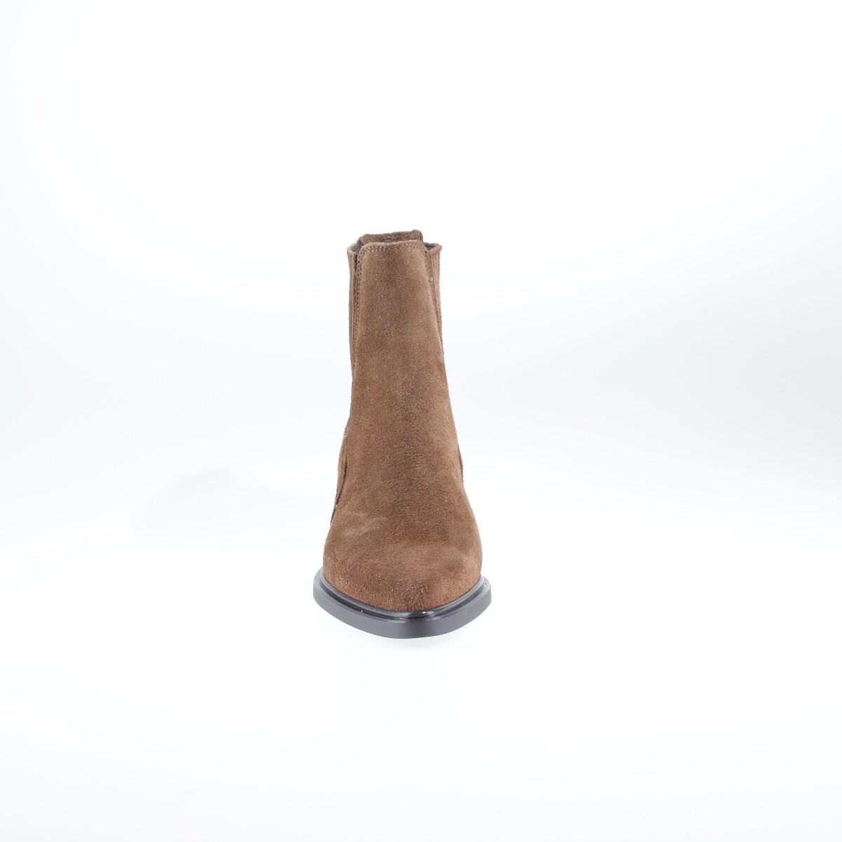 Botas pontiagudas, em pele camurça caju, MJUS