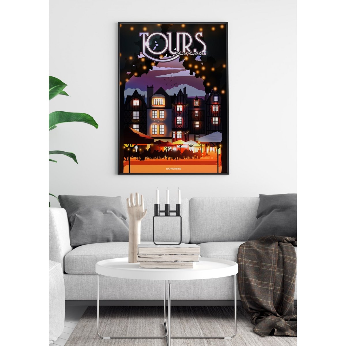 Affiche ville Tours : Place Plumereau nuit blanc, L'AFFICHERIE