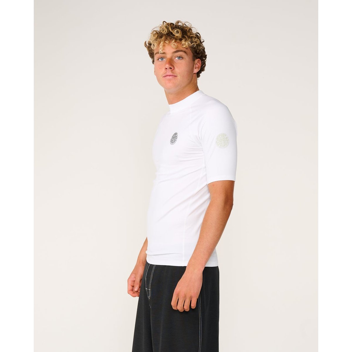 T-shirt anti-UV à manches courtes ICONS UPF Brushed blanc, RIP CURL