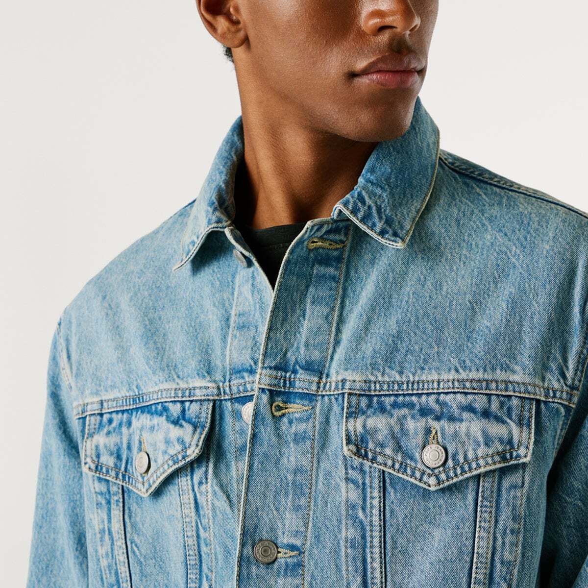 Veste Coupe Regular En Denim bleu clair vintage, PEPE JEANS