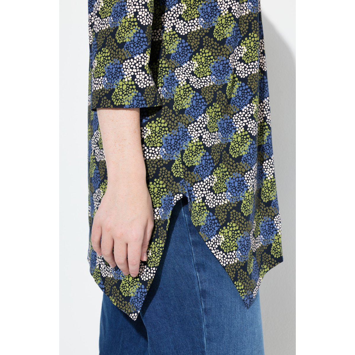 T-shirt en coton bio marine, ULLA POPKEN