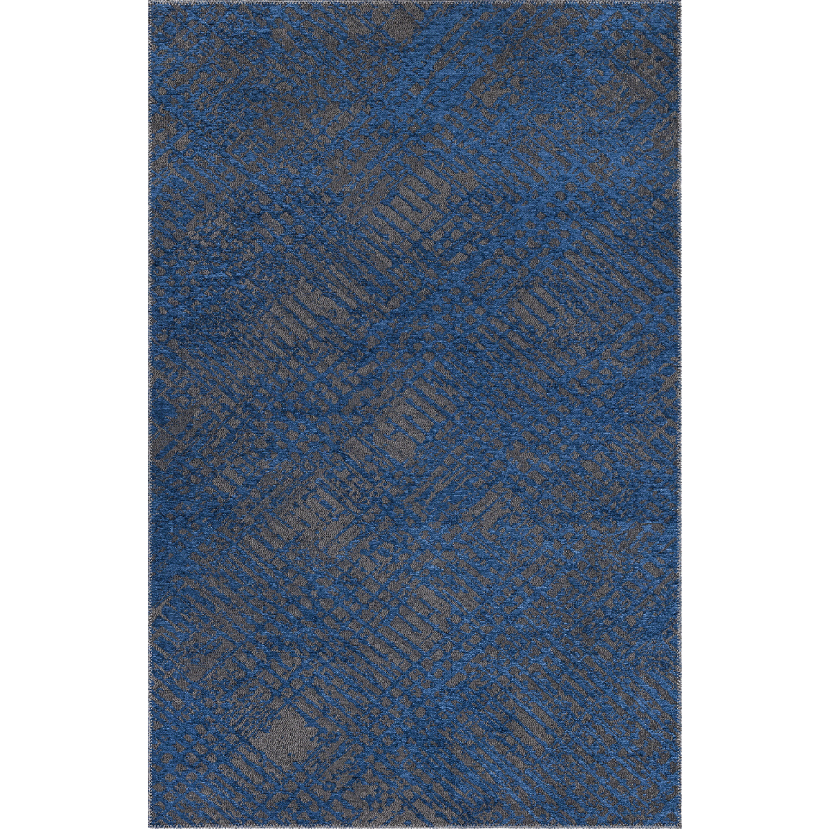 Tapis pour une chambre ou une entrée tissé motif faux uni TEREMINDE bleu, gris, UN AMOUR DE TAPIS