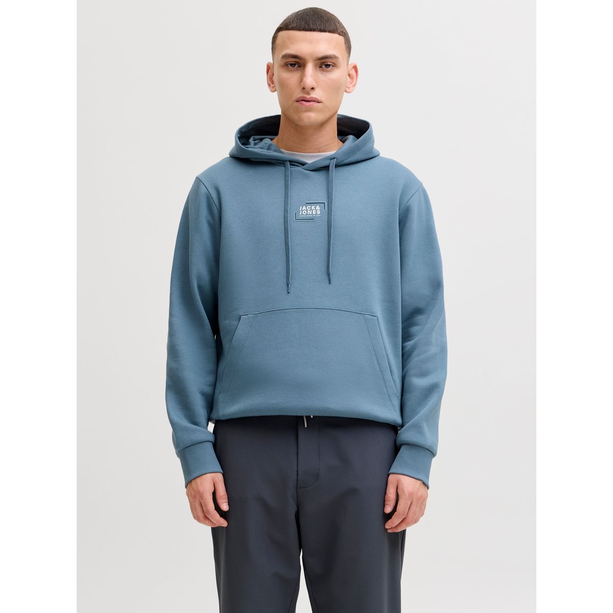 Sweat à capuche bleu, JACK & JONES